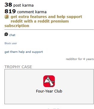 REDDIT ACCOUNT with 857 karma, Post KARMA 38 and Comment Karma 819, 4 years 6 months